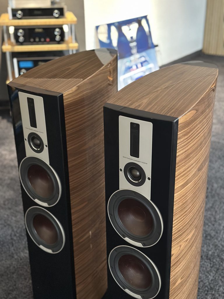 Schräge Frontansicht des oberen Teils der Lautsprecher