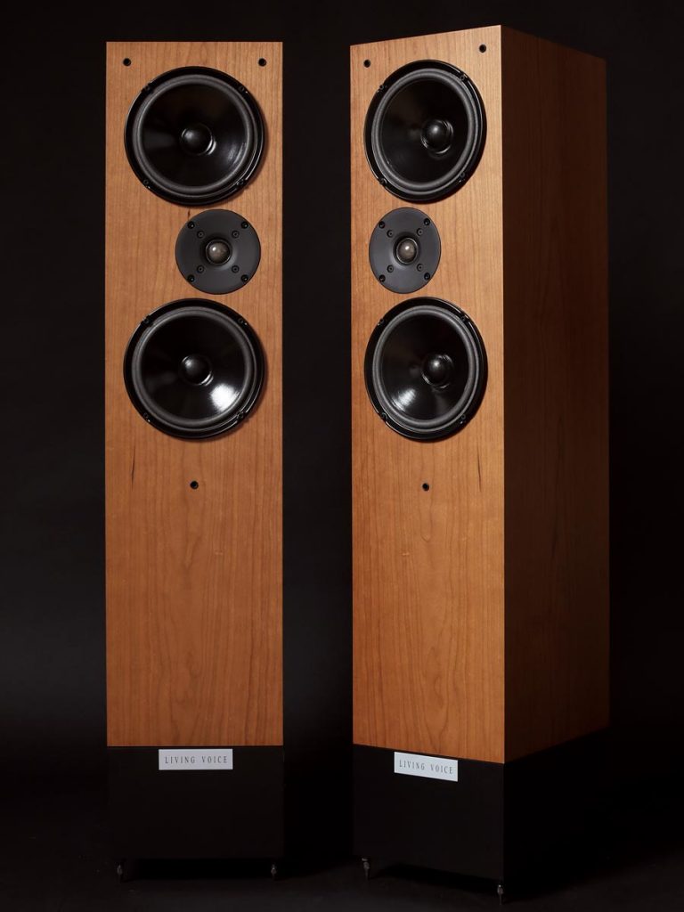 Totale der Living Voice R25A in Holz