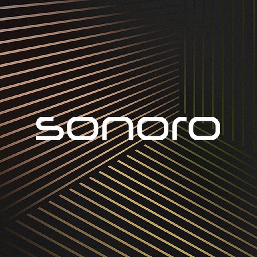 Sonoro logo, im Hintergrund das Muster des Meisterstücks